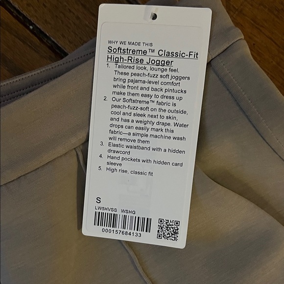 Lululemon NWT Softstreme Classic Fit High-Rise Joggers Warm Ash Grey Size Small - Picture 3 of 7